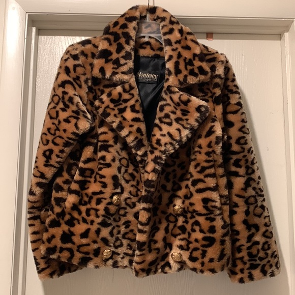 Ladies leopard print faux fur jacket - Picture 8 of 8